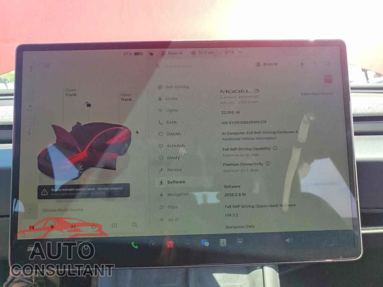 TESLA MODEL 3 2025 - 5YJ3E1EB6SF916376