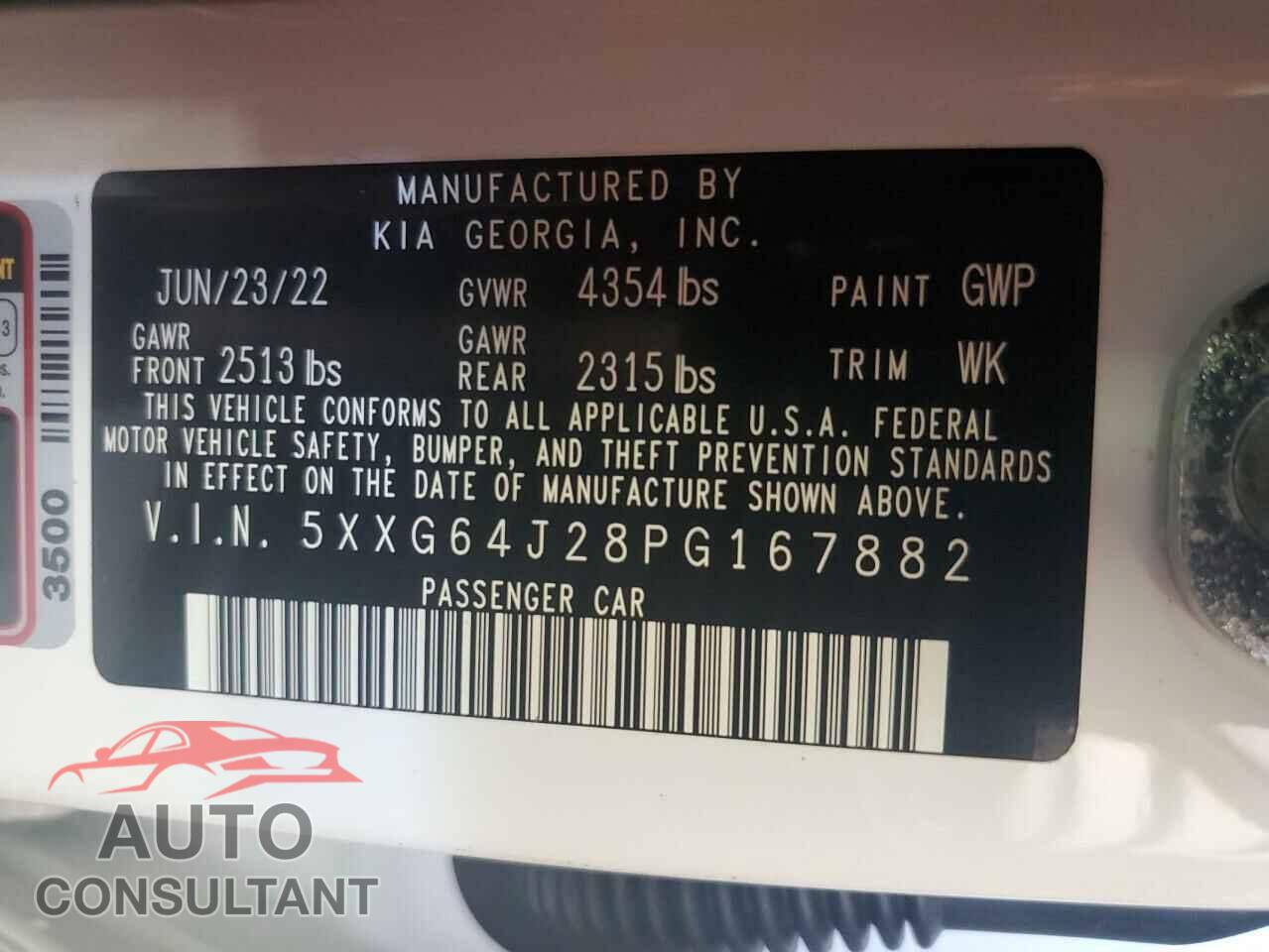 KIA K5 2023 - 5XXG64J28PG167882