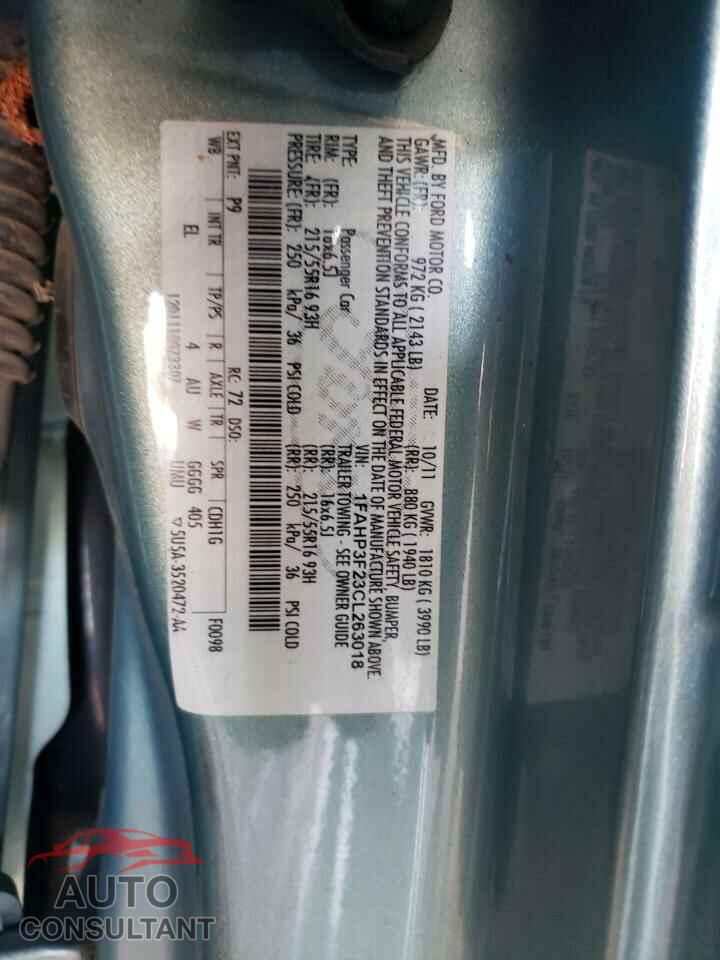 FORD FOCUS 2012 - 1FAHP3F23CL263018