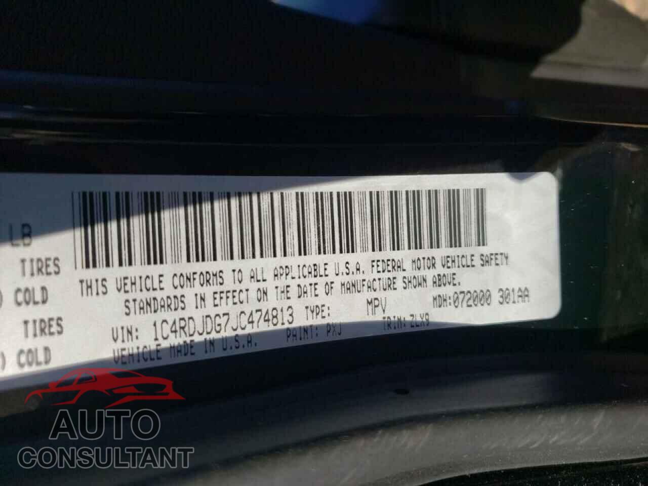 DODGE DURANGO 2018 - 1C4RDJDG7JC474813