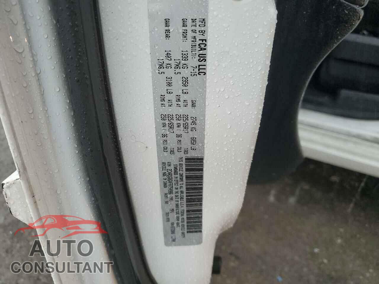 DODGE CARAVAN 2015 - 2C4RDGBGXFR750986