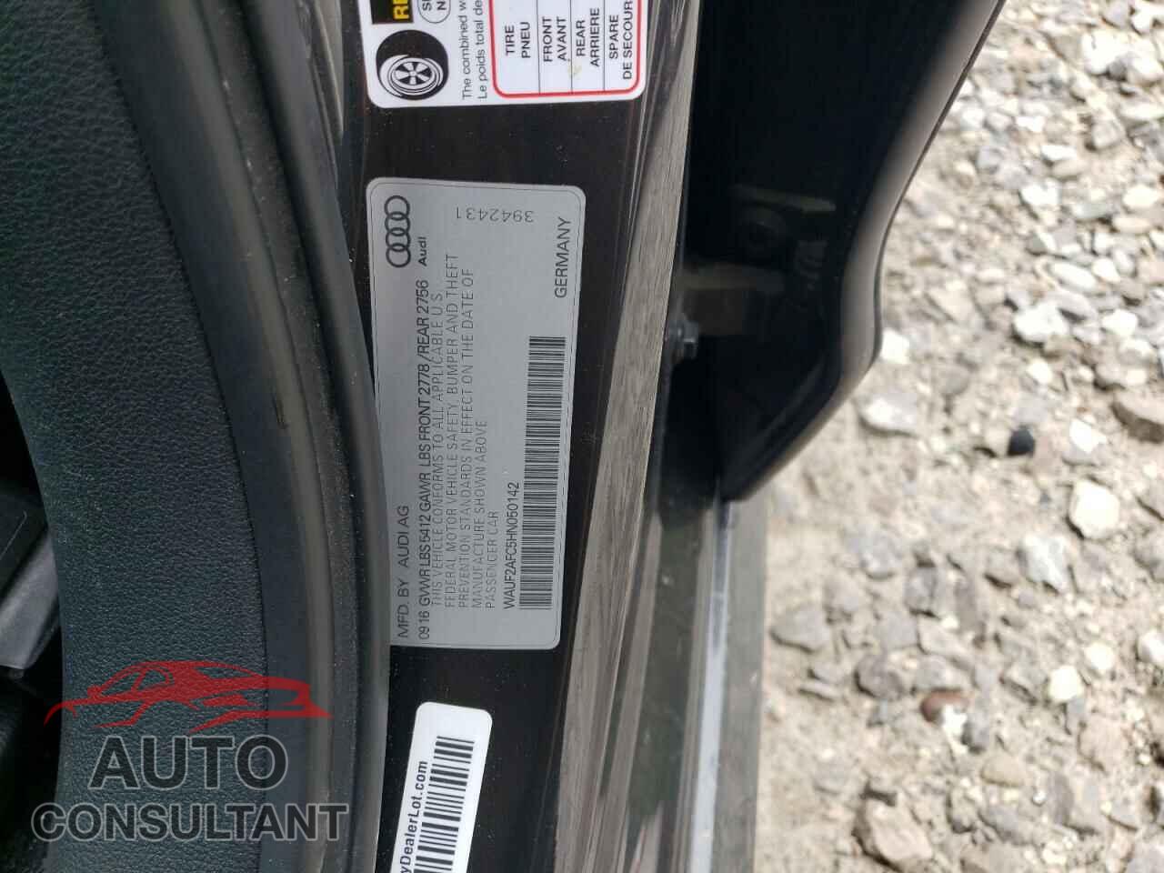 AUDI A6 2017 - WAUF2AFC5HN050142