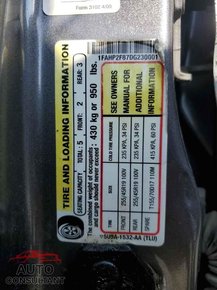 FORD TAURUS 2013 - 1FAHP2F87DG230001