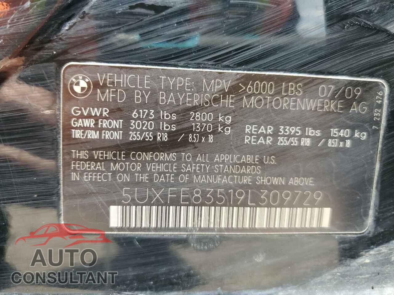 BMW X5 2009 - 5UXFE83519L309729