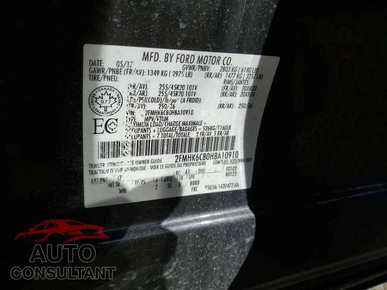 FORD FLEX 2017 - 2FMHK6C80HBA10910