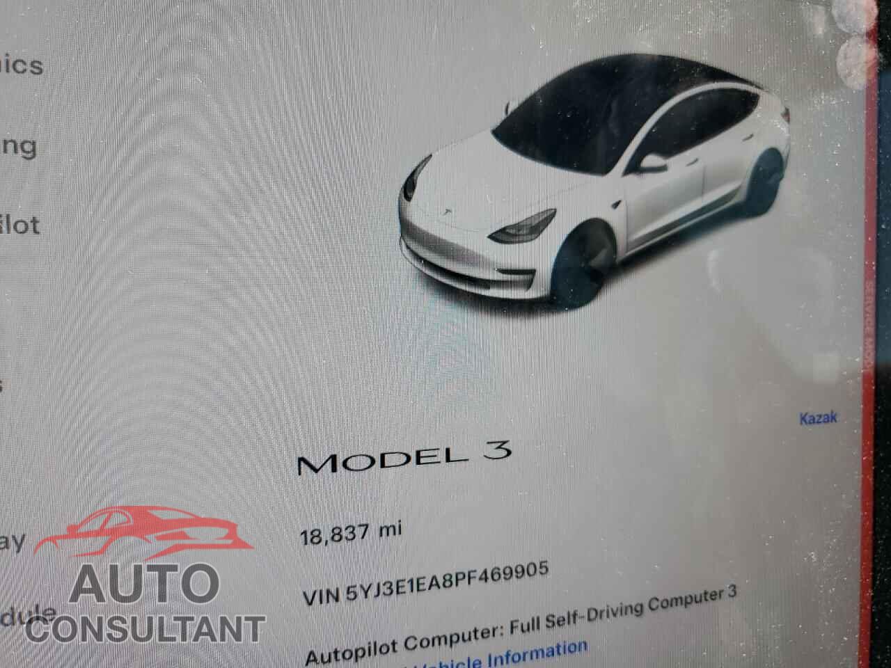 TESLA MODEL 3 2023 - 5YJ3E1EA8PF469905