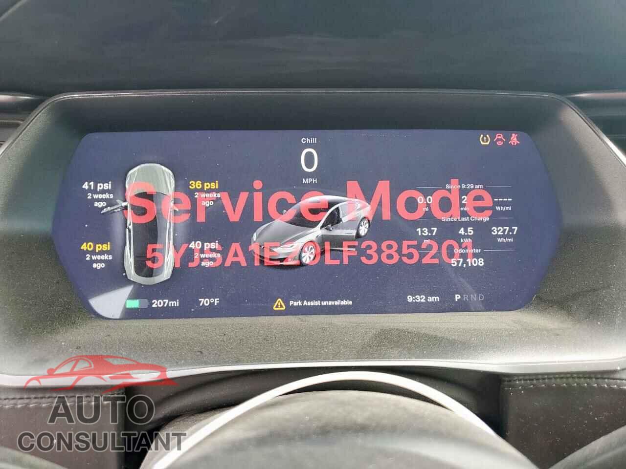 TESLA MODEL S 2020 - 5YJSA1E29LF385201