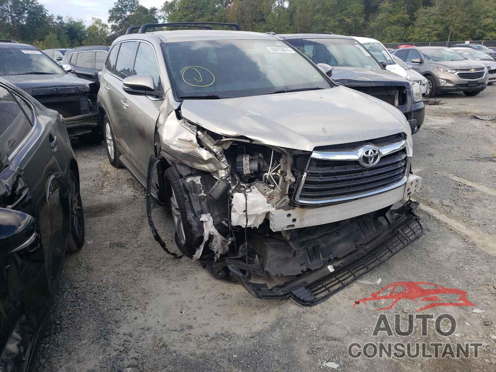 TOYOTA HIGHLANDER 2016 - 5TDBKRFH9GS262059