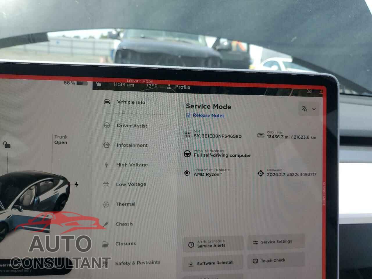 TESLA MODEL 3 2022 - 5YJ3E1EB8NF346580