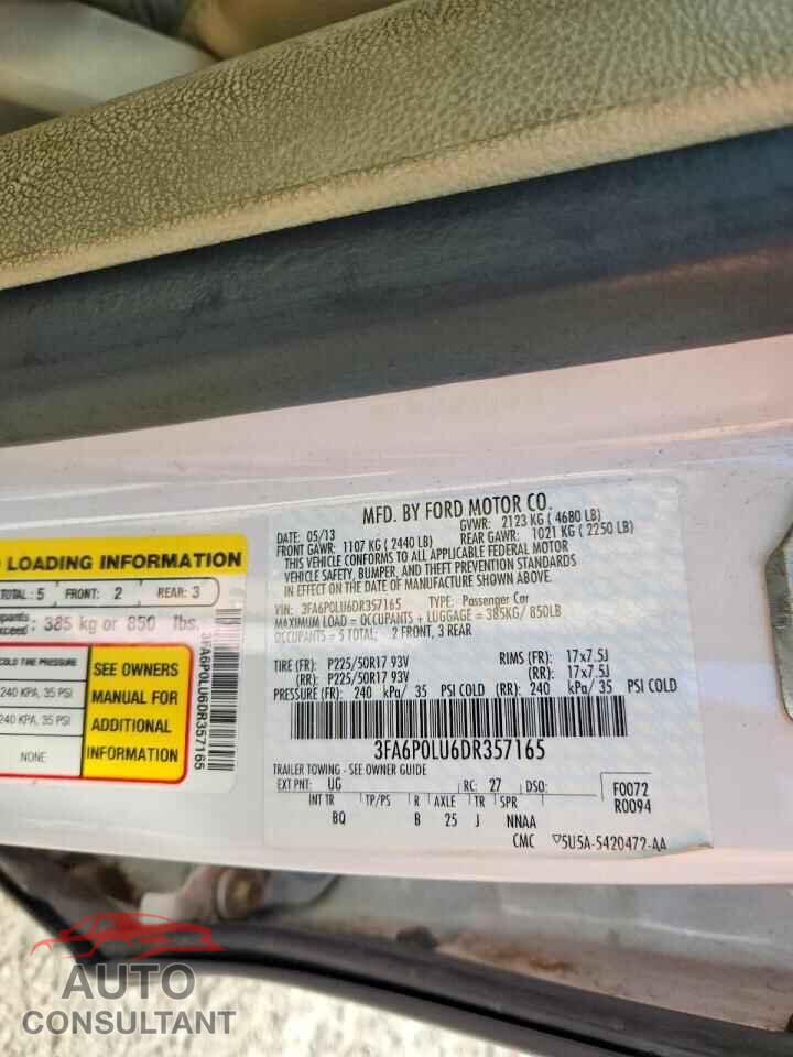 FORD ALL Models 2013 - 3FA6P0LU6DR357165