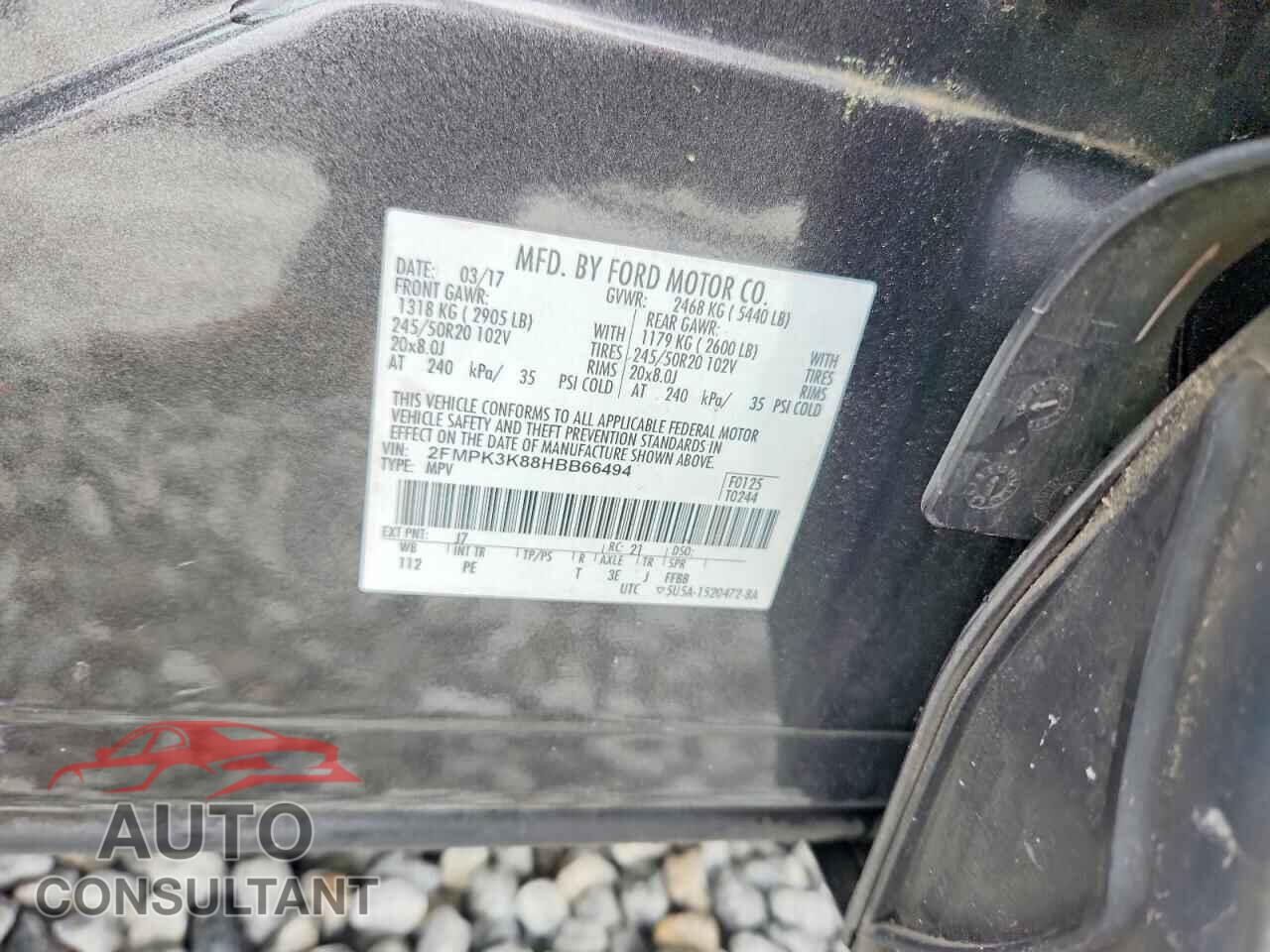 FORD EDGE 2017 - 2FMPK3K88HBB66494