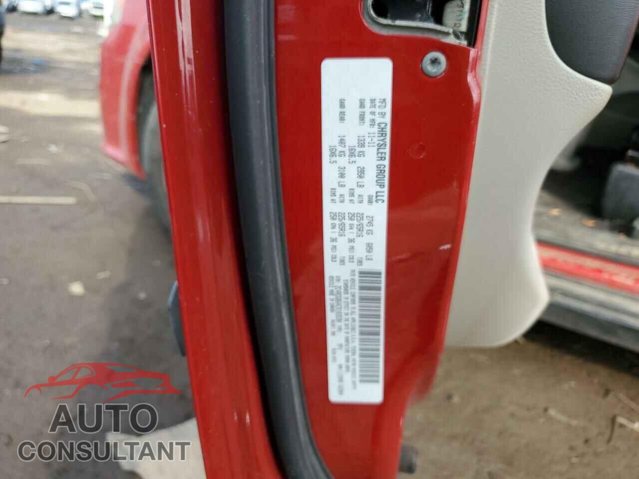 DODGE CARAVAN 2012 - 2C4RDGBG4CR183590