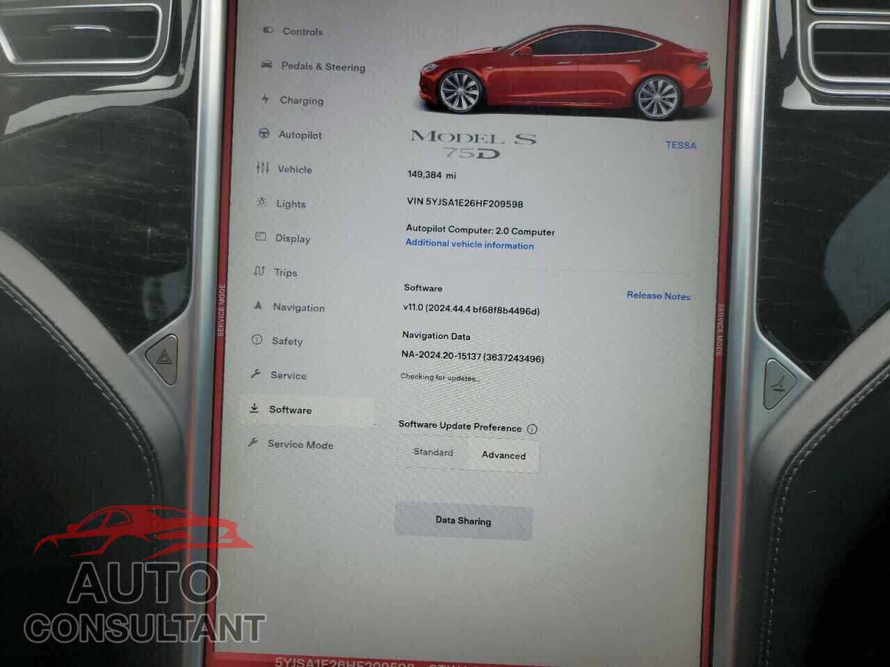 TESLA MODEL S 2017 - 5YJSA1E26HF209598