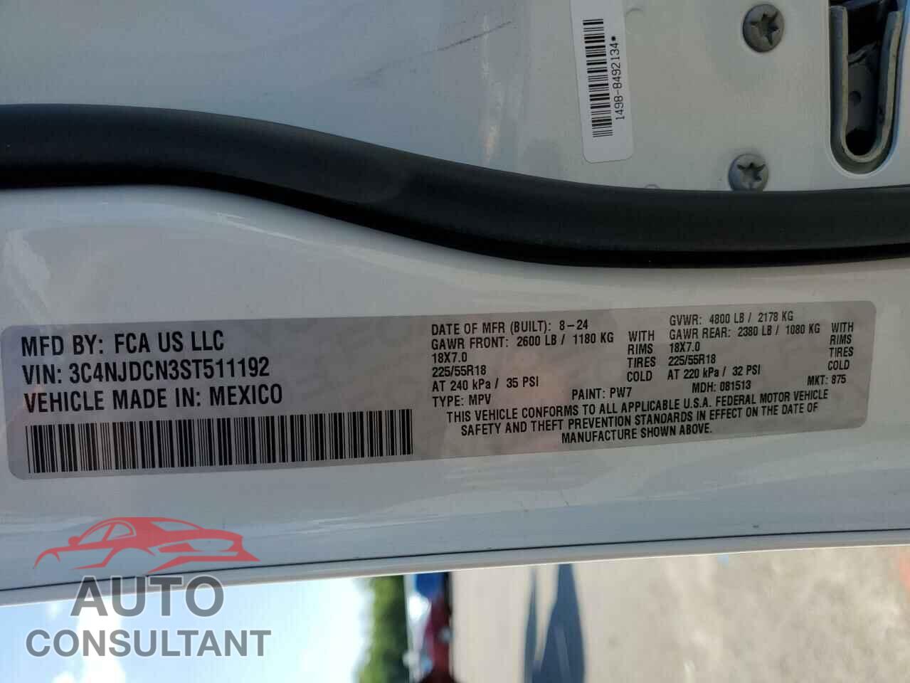 JEEP COMPASS 2025 - 3C4NJDCN3ST511192