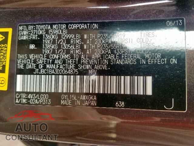 LEXUS RX 450 2013 - JTJBC1BA3D2064875