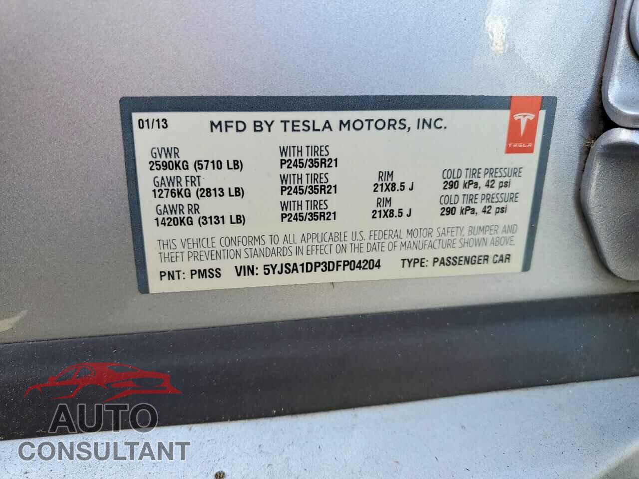 TESLA MODEL S 2013 - 5YJSA1DP3DFP04204