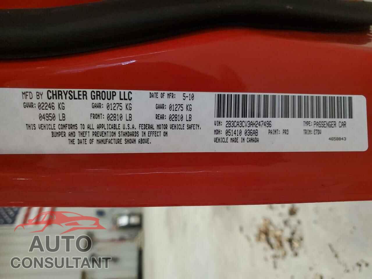 DODGE CHARGER 2010 - 2B3CA3CV3AH247496