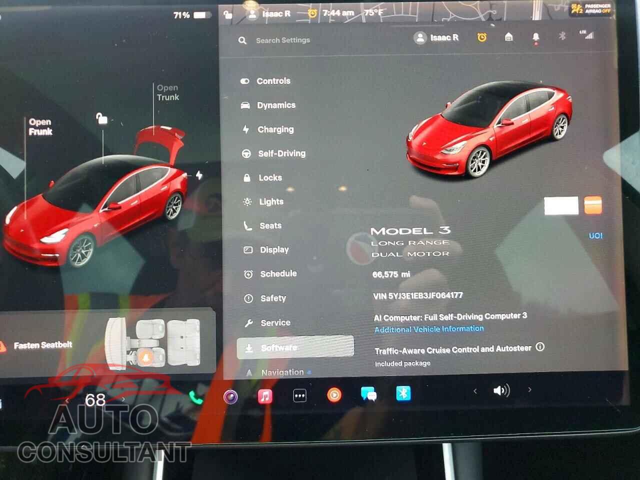TESLA MODEL 3 2018 - 5YJ3E1EB3JF064177