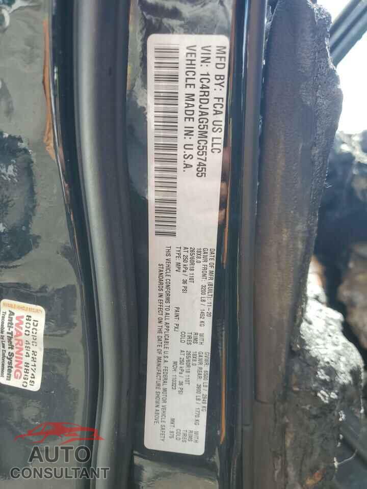 DODGE DURANGO 2021 - 1C4RDJAG5MC557455