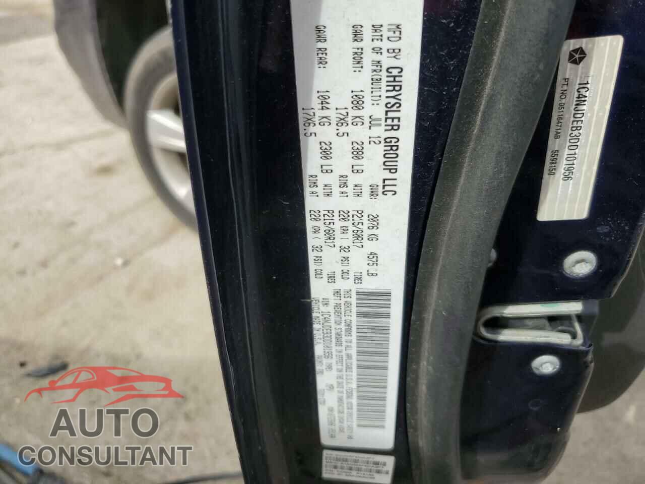 JEEP COMPASS 2013 - 1C4NJDEB3DD101956