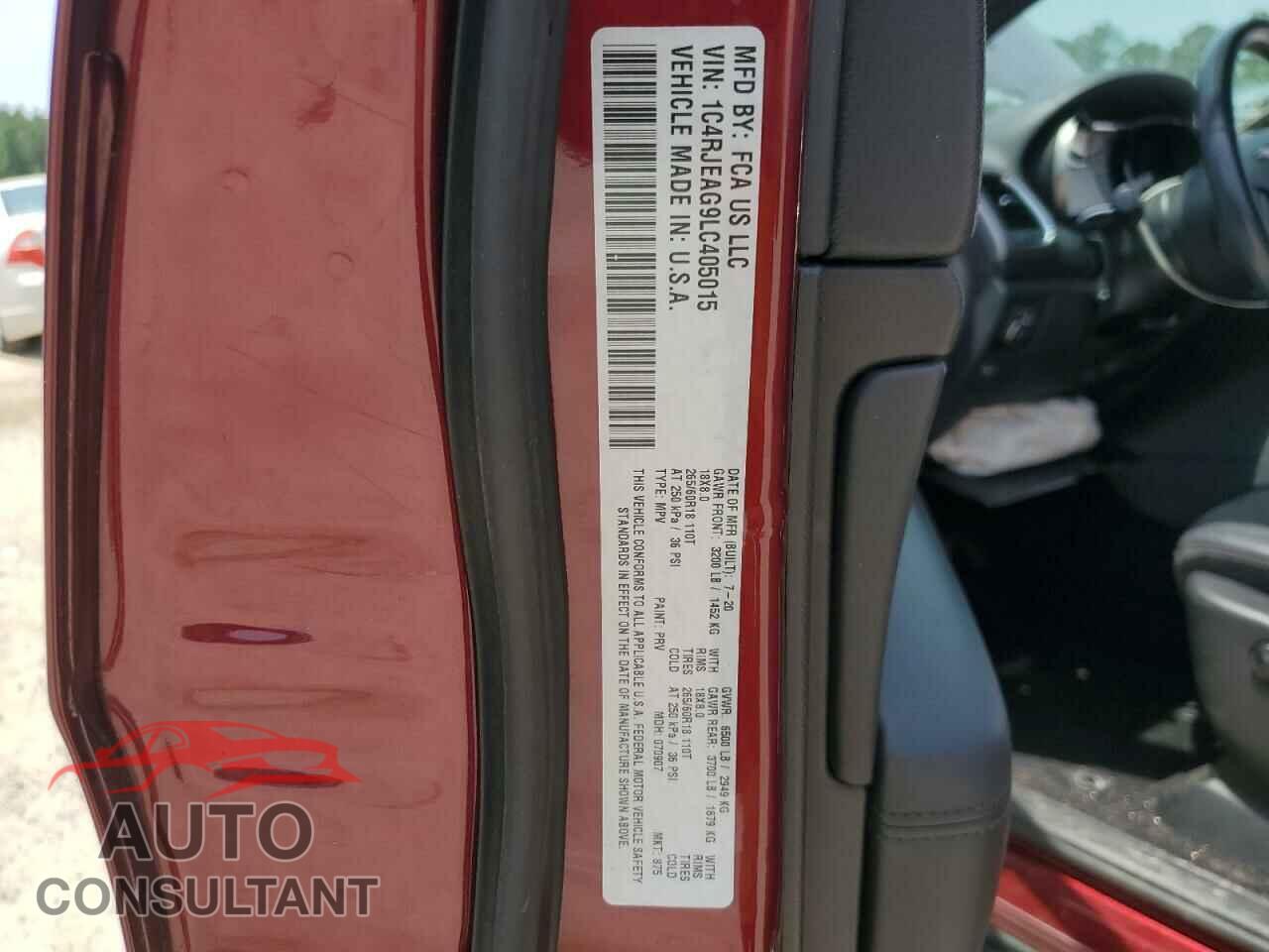 JEEP GRAND CHER 2020 - 1C4RJEAG9LC405015