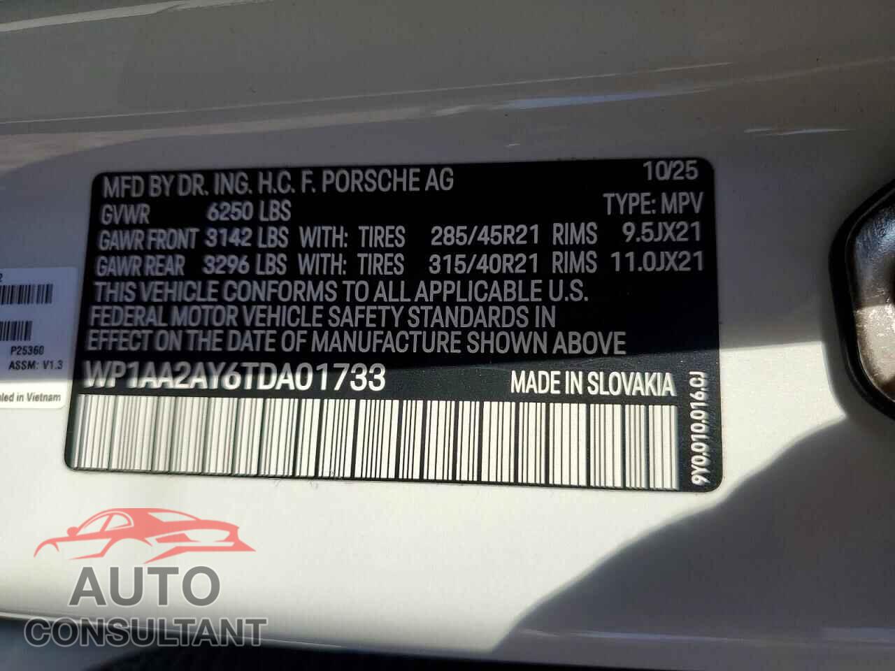 PORSCHE CAYENNE 2026 - WP1AA2AY6TDA01733