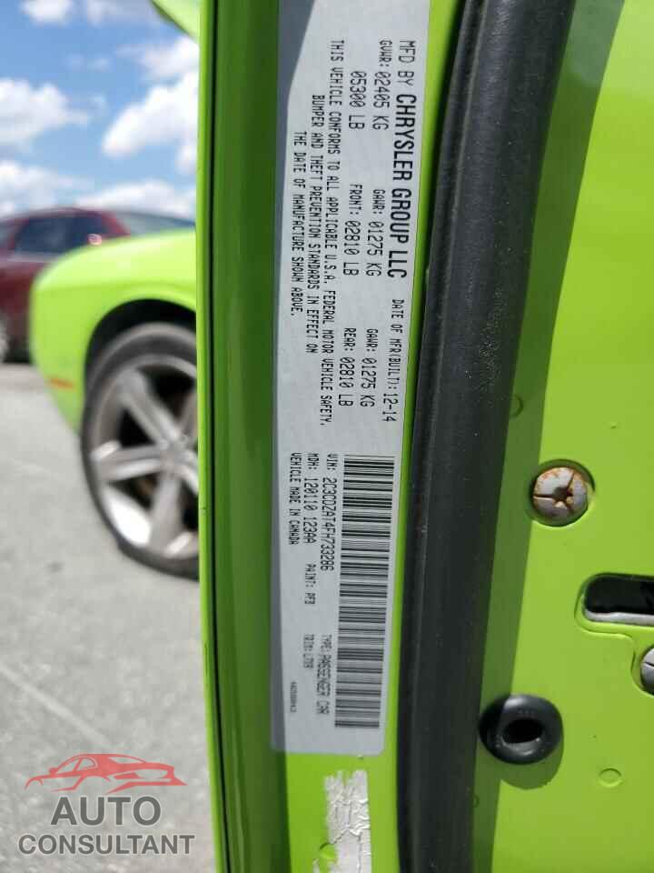 DODGE CHALLENGER 2015 - 2C3CDZAT4FH733286