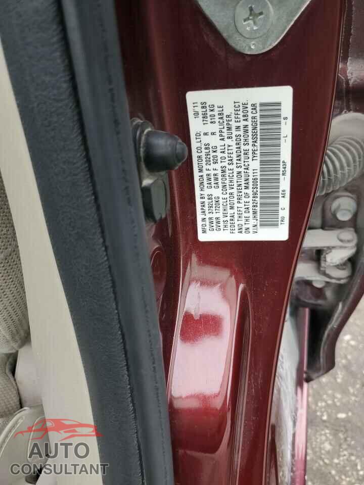 HONDA CIVIC 2012 - JHMFB2F89CS006111
