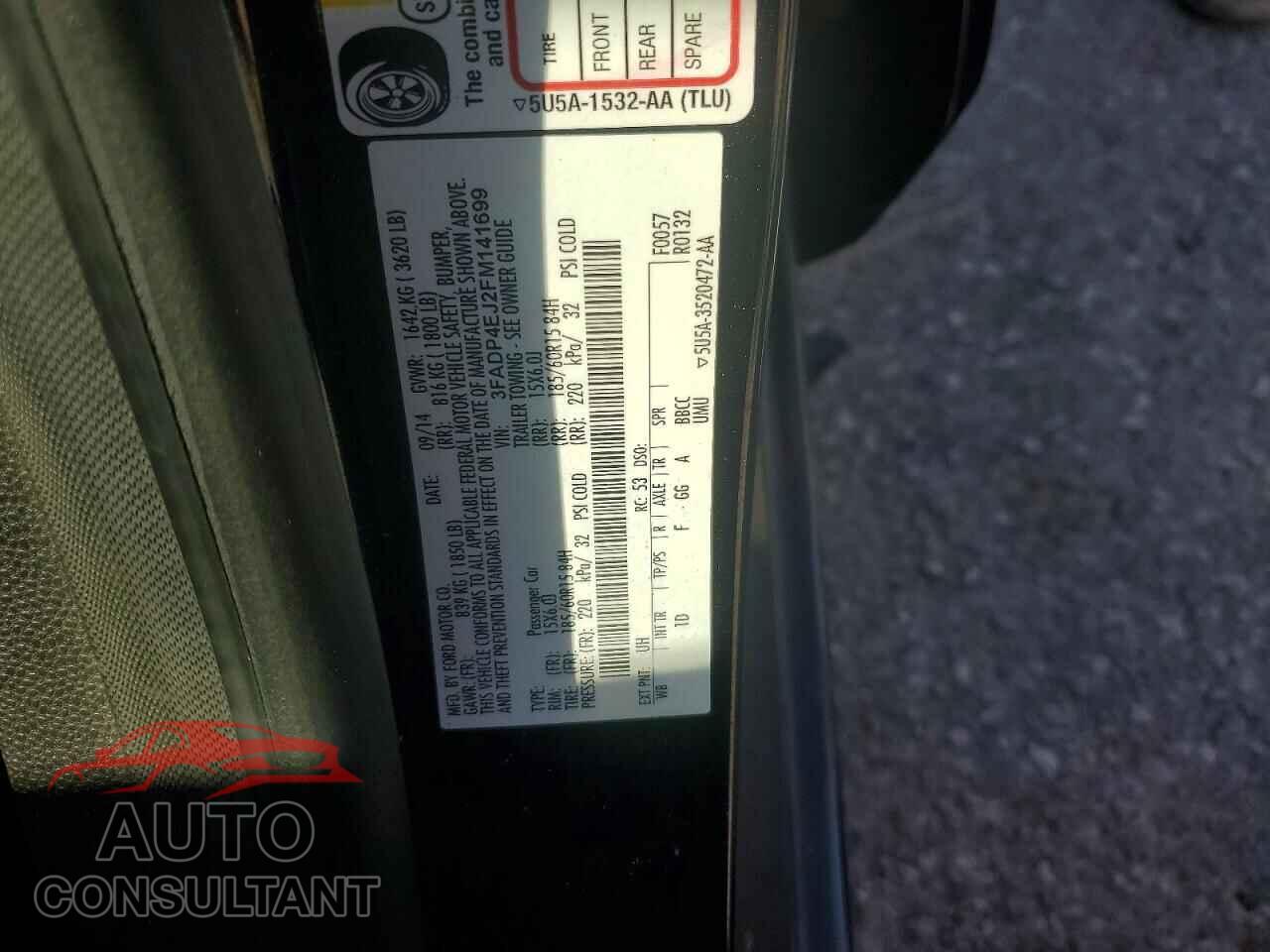 FORD FIESTA 2015 - 3FADP4EJ2FM141699