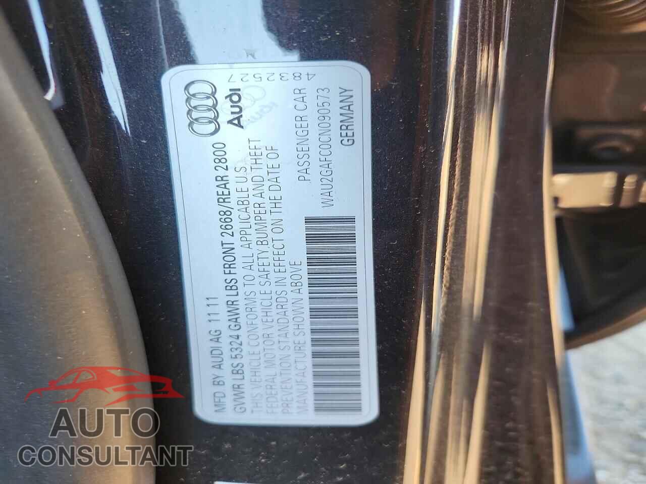 AUDI A7 2012 - WAU2GAFC0CN090573