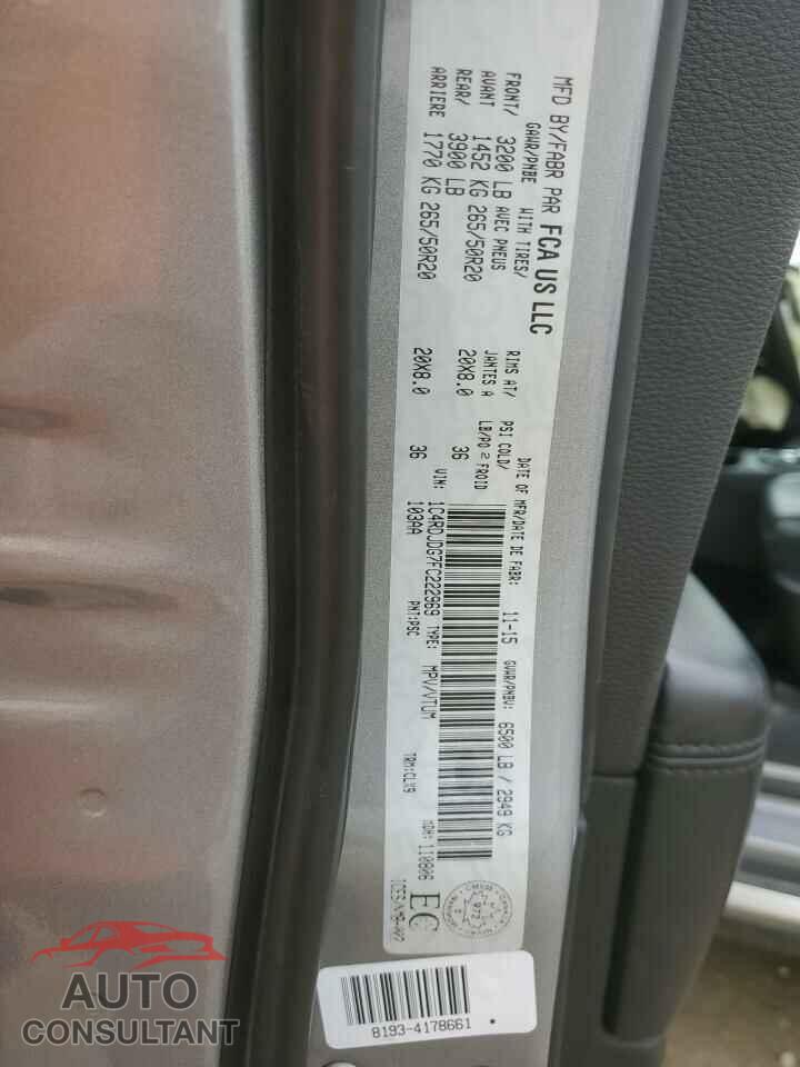 DODGE DURANGO 2015 - 1C4RDJDG7FC222969