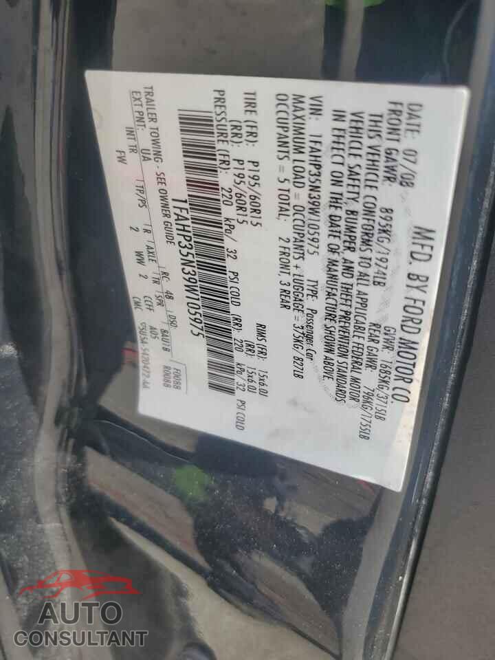 FORD FOCUS 2009 - 1FAHP35N39W105975