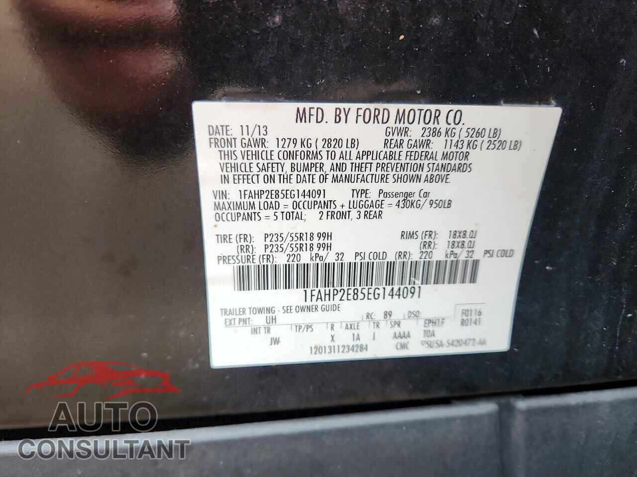 FORD TAURUS 2014 - 1FAHP2E85EG144091