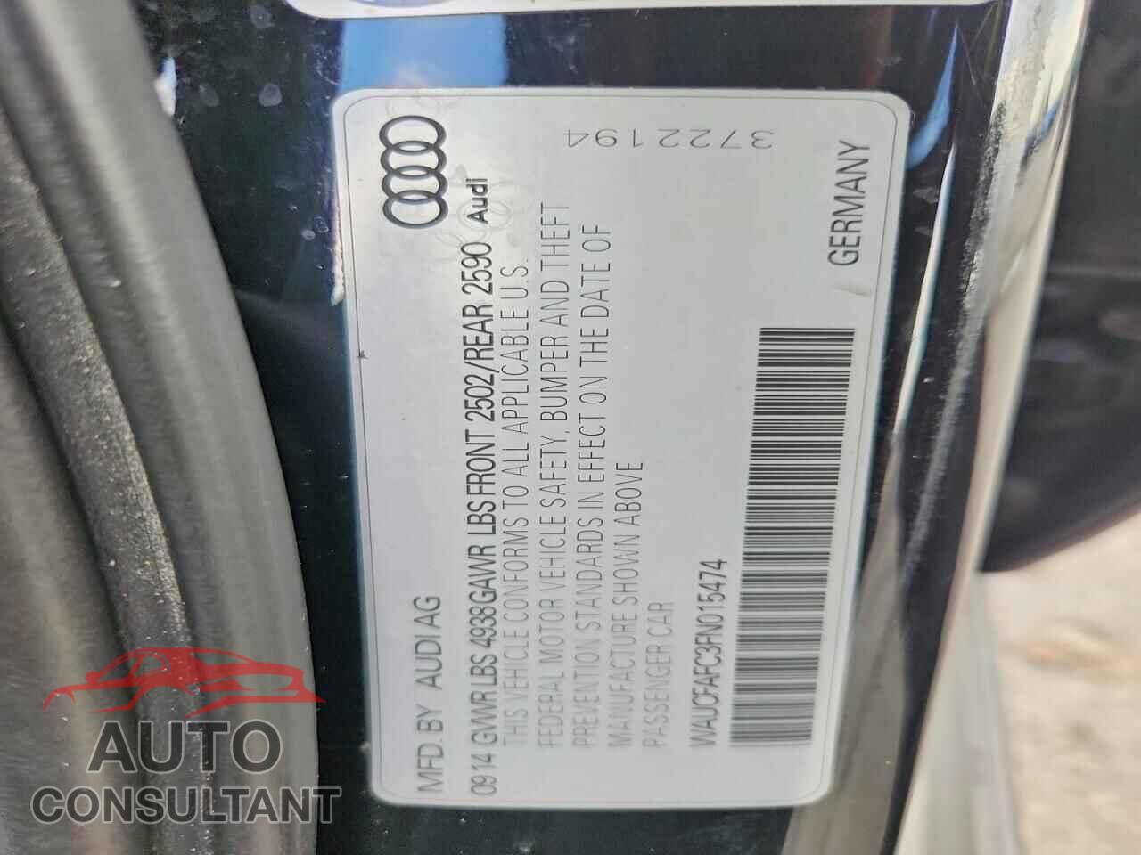 AUDI A6 2015 - WAUCFAFC3FN015474