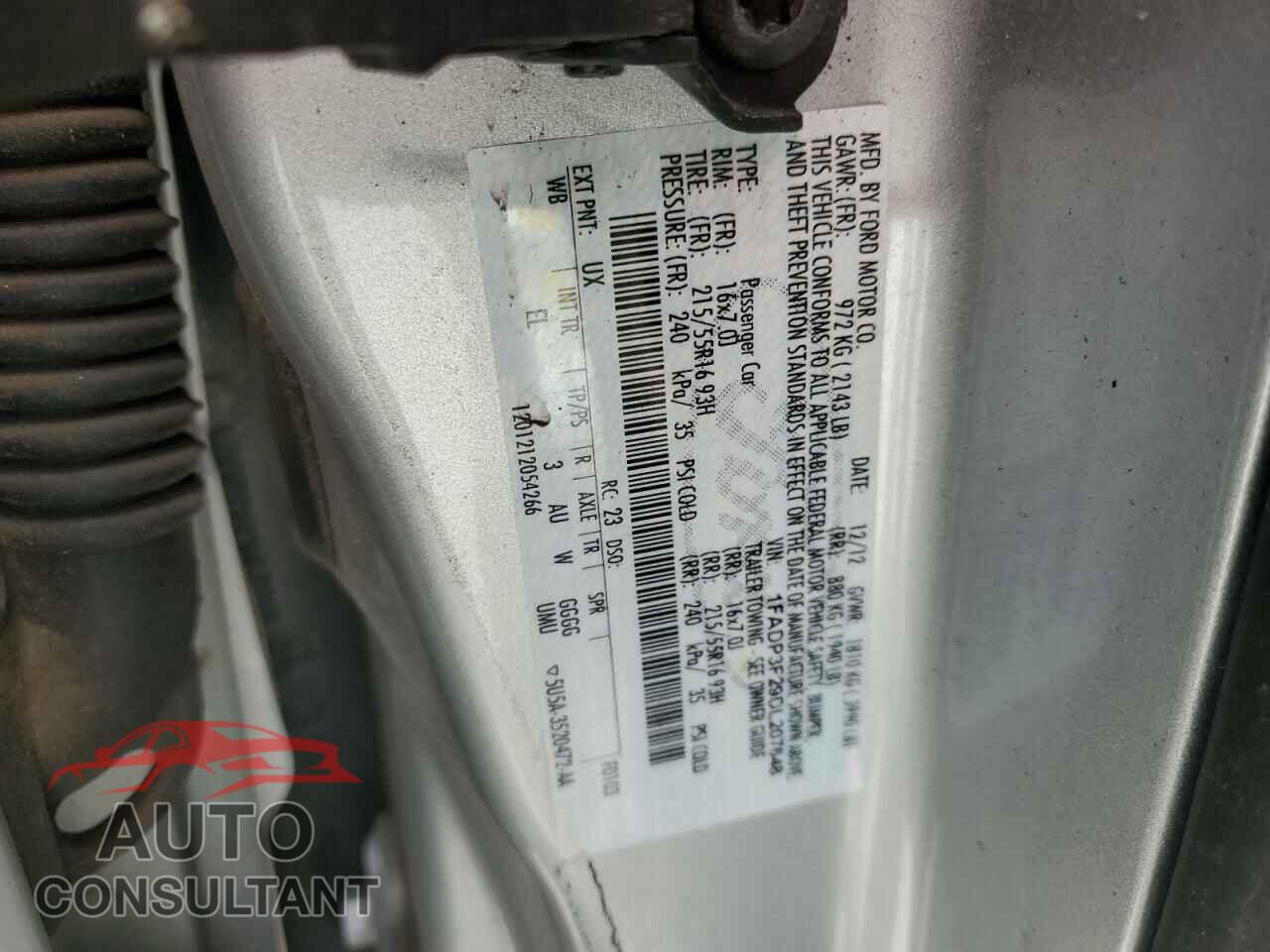 FORD FOCUS 2013 - 1FADP3F29DL207648