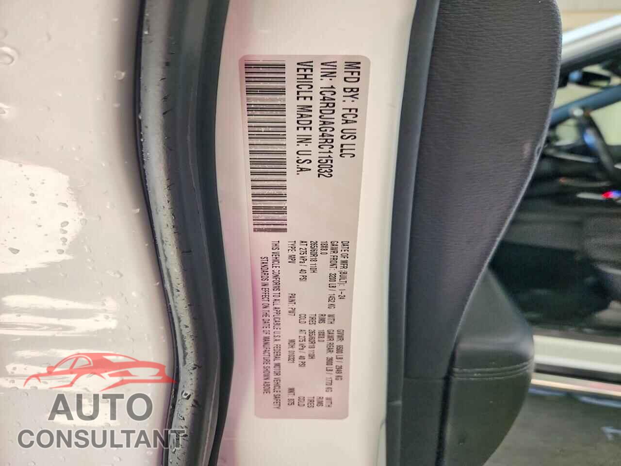 DODGE DURANGO 2024 - 1C4RDJAG4RC115032