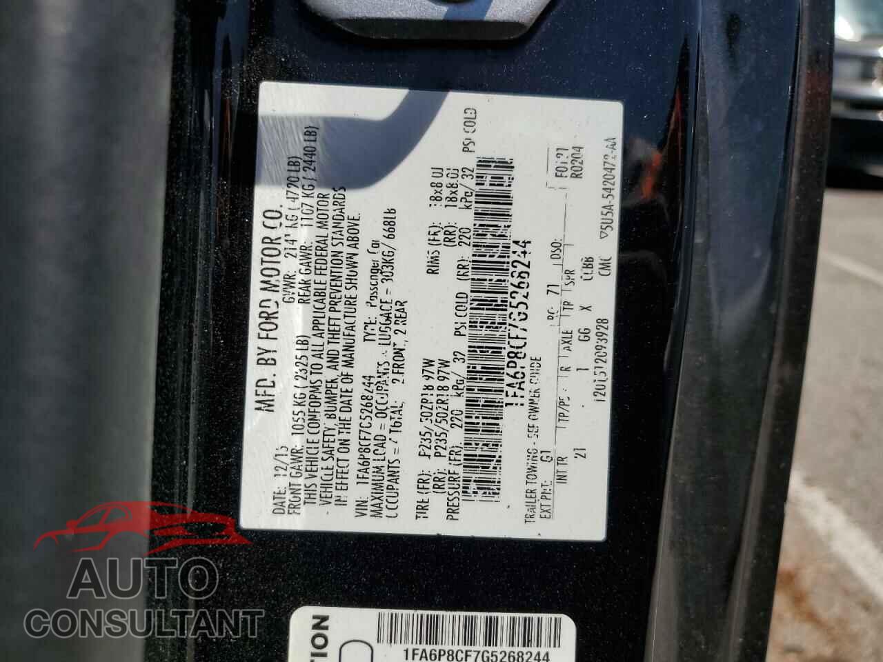 FORD MUSTANG 2016 - 1FA6P8CF7G5268244