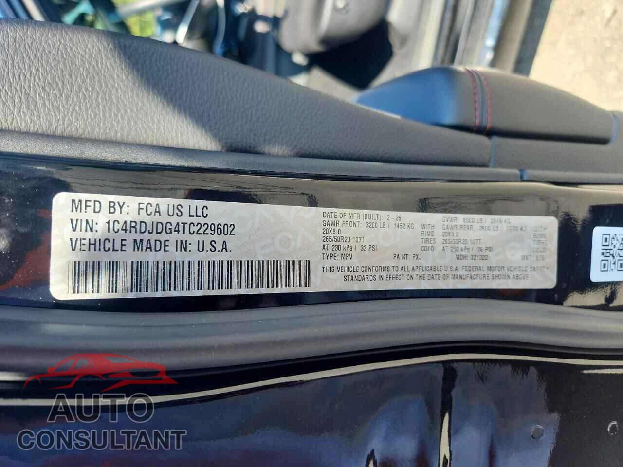 DODGE DURANGO 2026 - 1C4RDJDG4TC229602