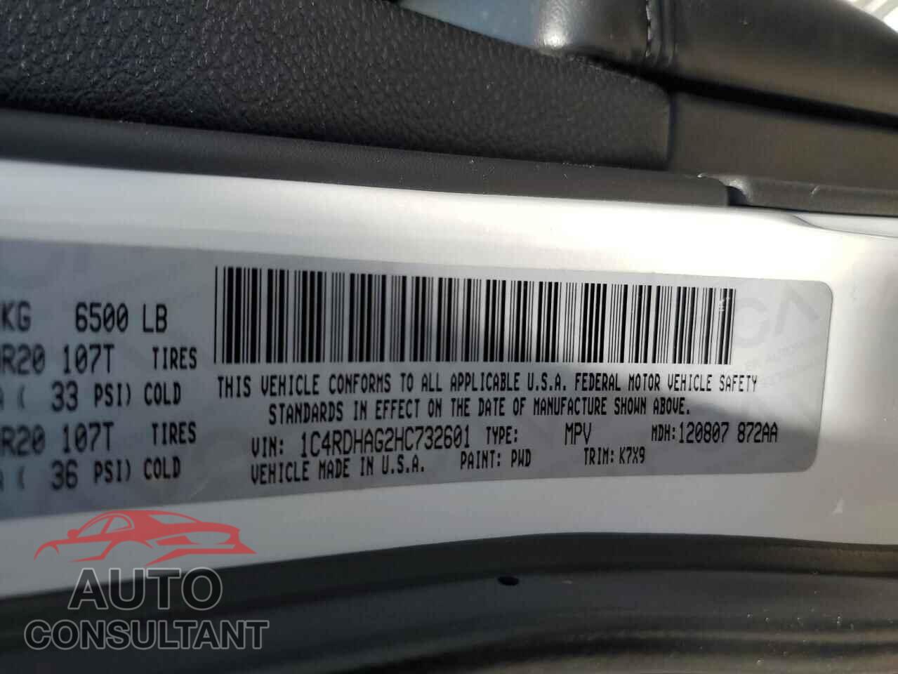 DODGE DURANGO 2017 - 1C4RDHAG2HC732601