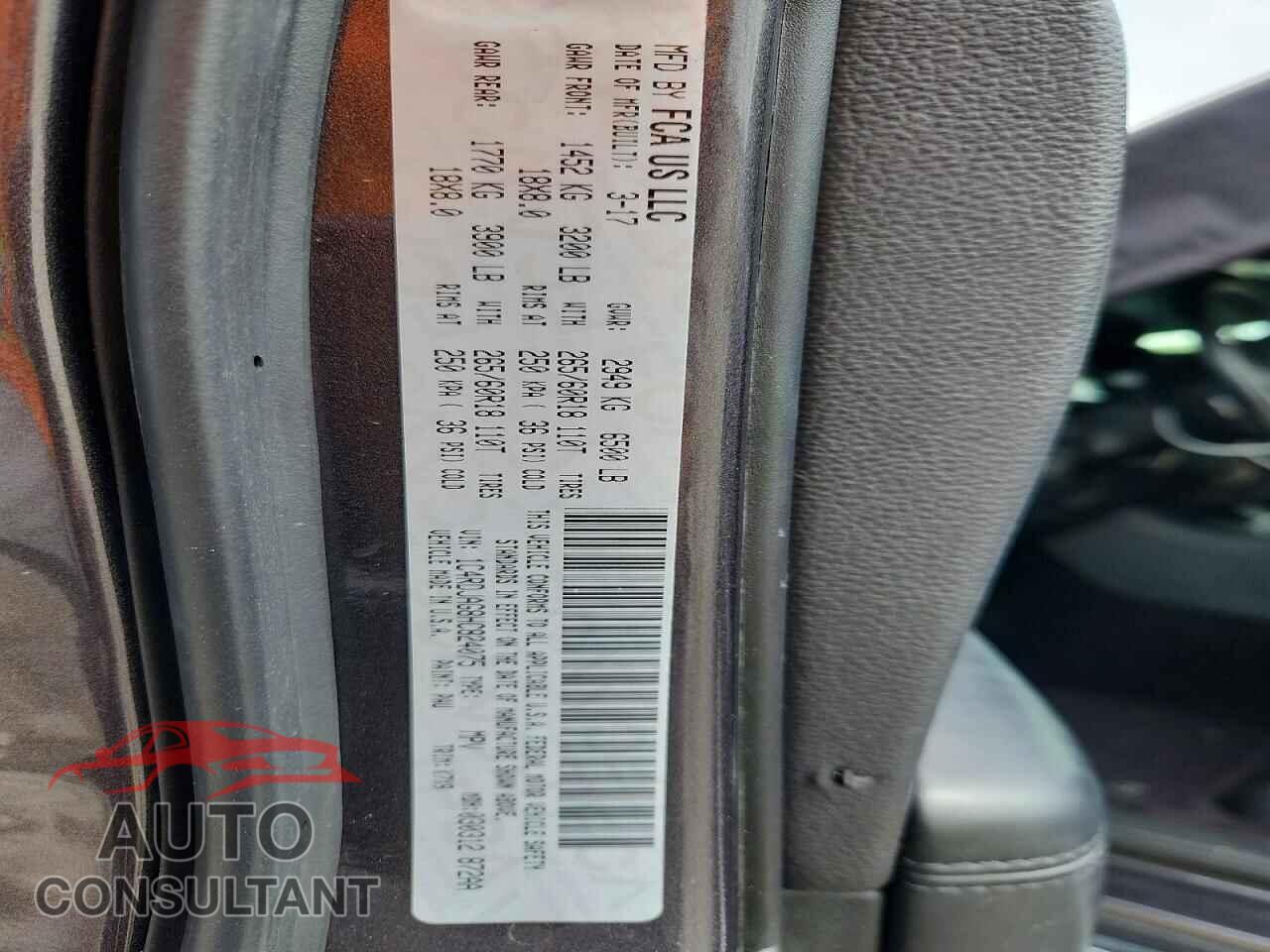 DODGE DURANGO 2017 - 1C4RDJAG8HC824075