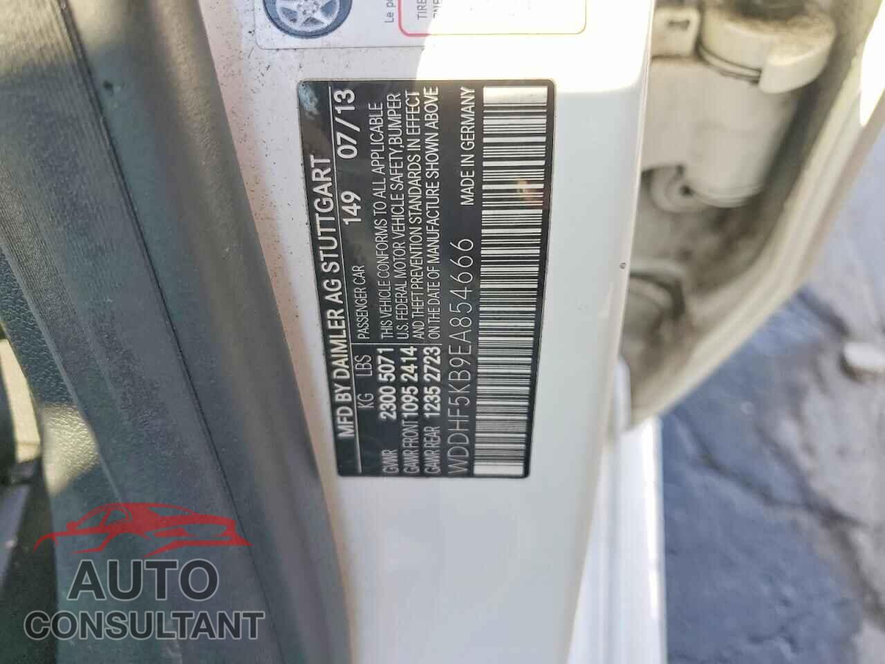 MERCEDES-BENZ E-CLASS 2014 - WDDHF5KB9EA854666