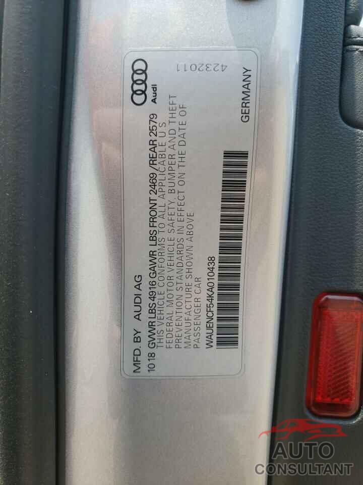 AUDI A5 2019 - WAUENCF54KA010438