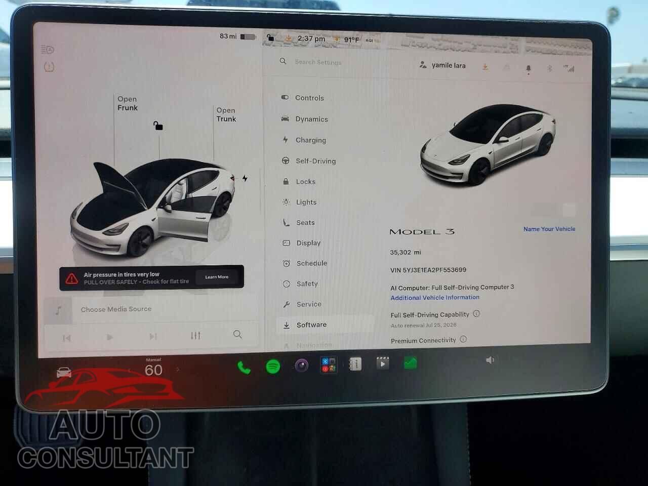 TESLA MODEL 3 2023 - 5YJ3E1EA2PF553699
