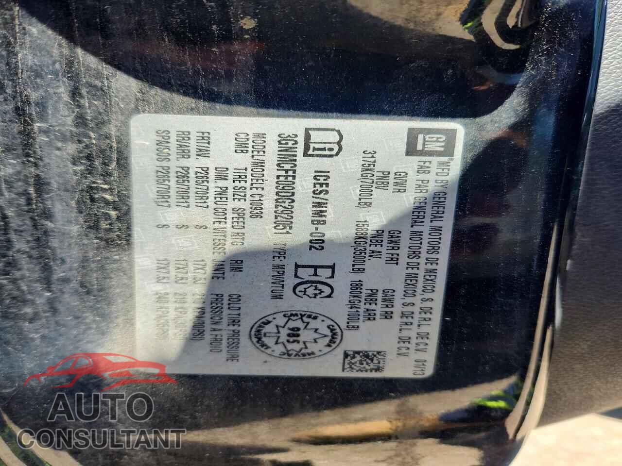 CHEVROLET AVALANCHE 2013 - 3GNMCFE09DG292051