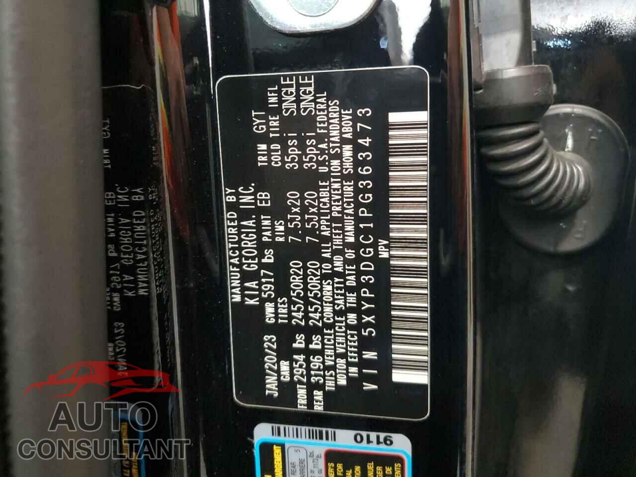 KIA TELLURIDE 2023 - 5XYP3DGC1PG363473