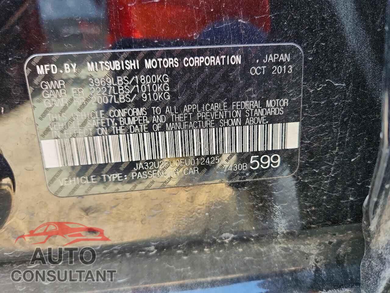 MITSUBISHI LANCER 2014 - JA32U2FU0EU012425