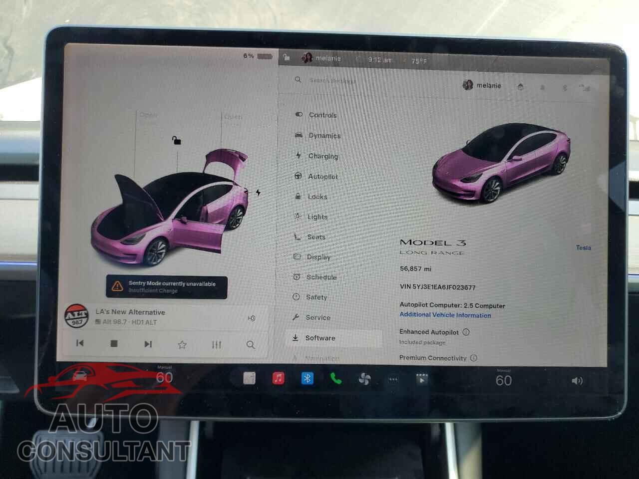 TESLA MODEL 3 2018 - 5YJ3E1EA6JF023677