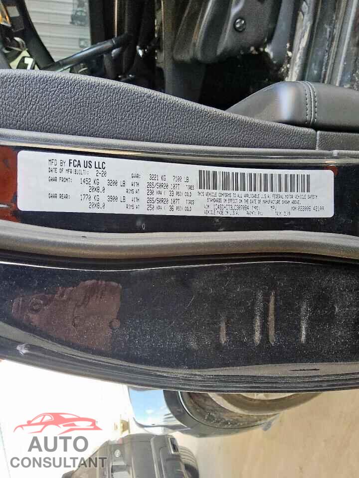 DODGE DURANGO 2020 - 1C4SDHCT3LC307084