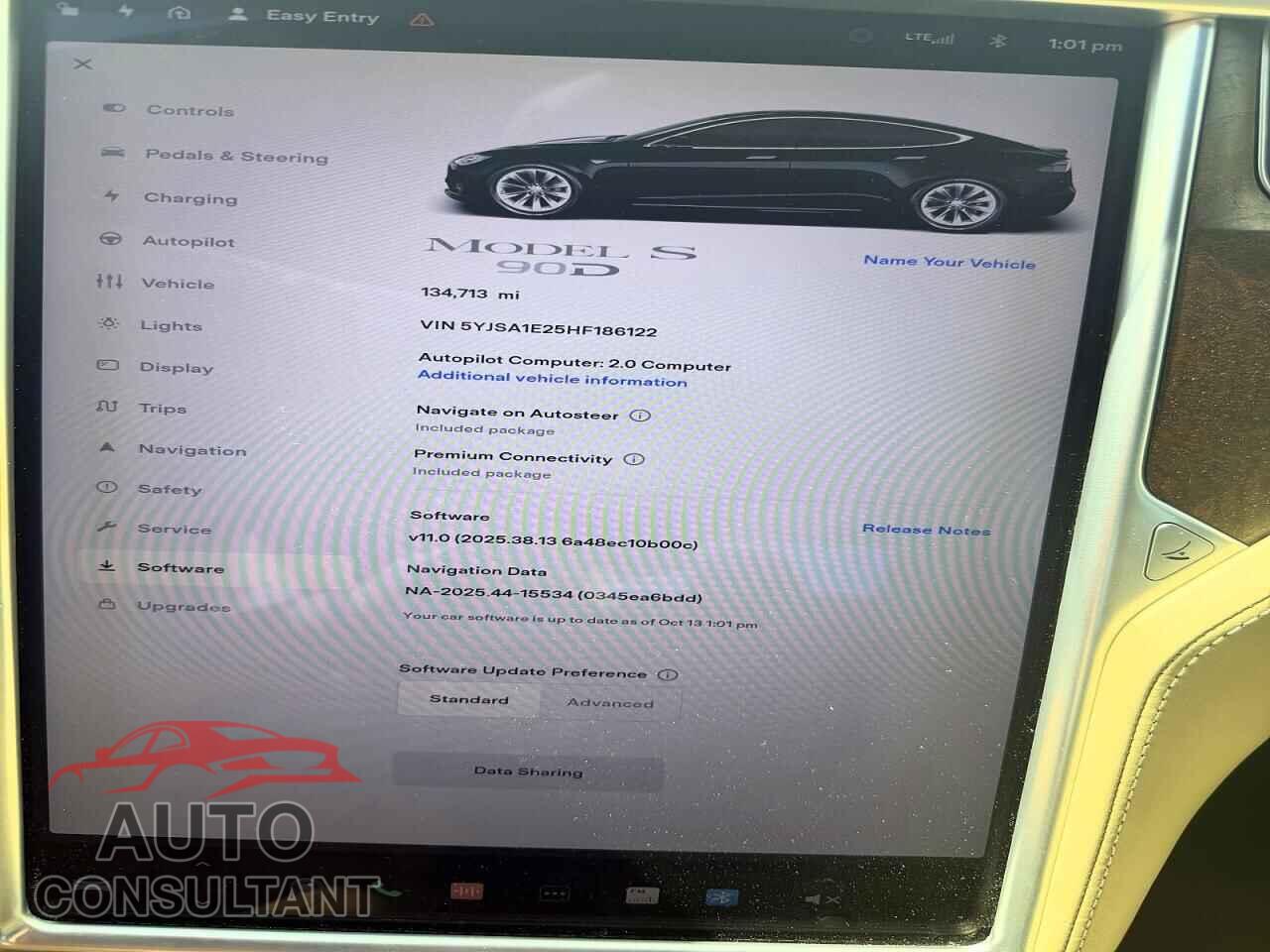 TESLA MODEL S 2017 - 5YJSA1E25HF186122