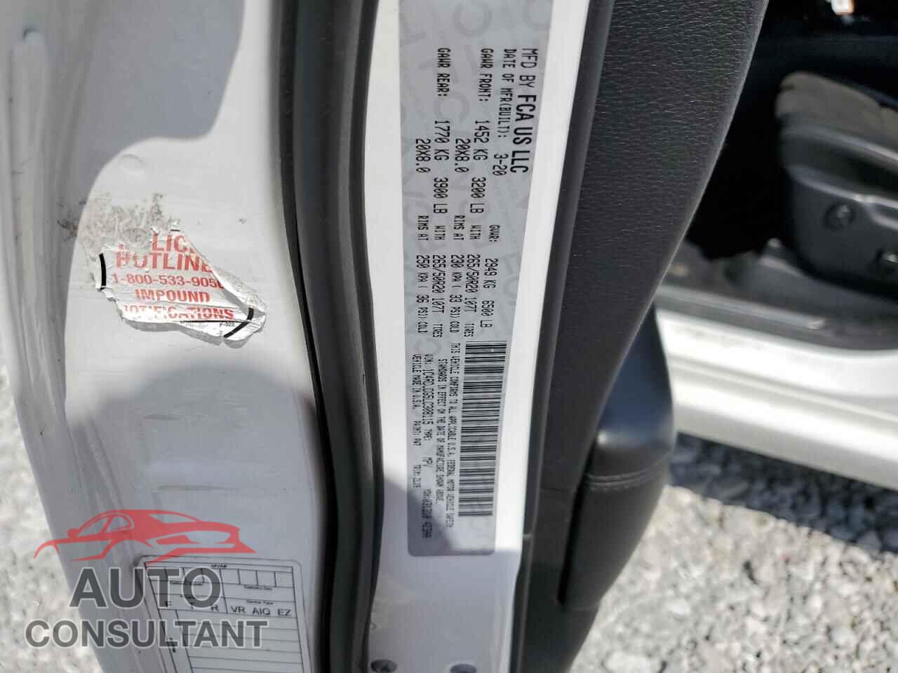 DODGE DURANGO 2020 - 1C4RDJDG5LC308115